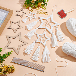 Наборы для самостоятельного изготовления украшений в виде звездочек-макраме с кисточками DIY-OC0012-09C