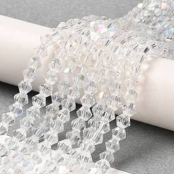 Прозрачные стеклянные бусины гальваническим пряди&nbsp;EGLA-A039-T3mm-B13