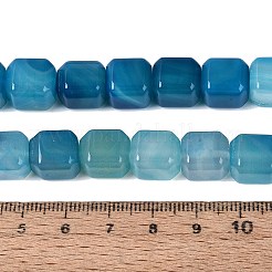 Natürlichen blauen Achat Perlen Stränge&nbsp;G-Q608-10C