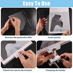 Прямоугольный акриловый держатель для бирки AJEW-WH0609-177