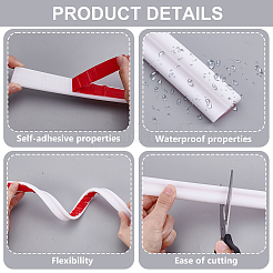 10 m selbstklebende flexible Formleiste aus TPE&nbsp;DIY-WH0671-308