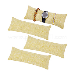 Длинная подушка из льняной ткани для демонстрации браслетов AJEW-WH0678-90