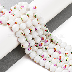 Impression de perles de verre pour la fabrication de colliers et de bracelets&nbsp;GLAA-B020-03A-07