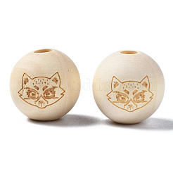 Незаконченная натуральная древесина европейский бисер WOOD-S045-147