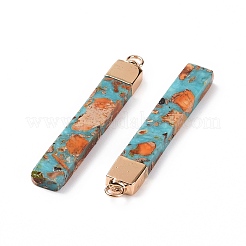 Подвески из окрашенной натуральной императорской яшмы&nbsp;G-P490-05G