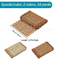 10 ярд 2-х цветных полиамидных нитей кружевные ленты DIY-GA0008-89