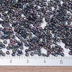 MIYUKIラウンドロカイユビーズ  日本製シードビーズ  11/0  （rr4572)マジックブルー  2x1.3mm  穴：0.8mm  約5500個/50g&nbsp;SEED-X0054-RR4572