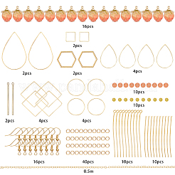 Kits de fabrication de boucles d'oreilles en forme de fleurs à faire soi-même&nbsp;DIY-SC0001-82G