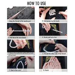 Стальные иглы для бисероплетения с крючком для вертушки для бисера&nbsp;LS-TOOL-C009-01A-01