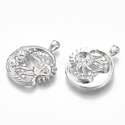 Латунные микро проложить кубического циркония подвески&nbsp;KK-S356-036P-NF