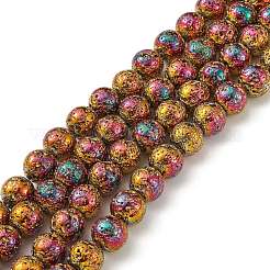 Гальванические бусины из натуральной лавы X-G-S352-30D-07