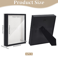 Support pour cadre photo en bois composite MDF pour fleurs séchées&nbsp;LS-DJEW-WH0028-057A
