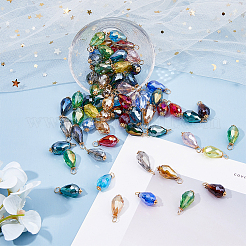 90шт 18 цвета подвески из гальванического стекла&nbsp;PALLOY-AB00137