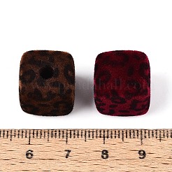 Флокированные непрозрачные акриловые бусины&nbsp;OACR-T030-03M