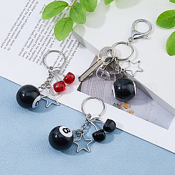 3 Stück 3-Farben-Legierung Schlüsselanhänger&nbsp;KEYC-HS0001-04