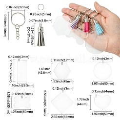 Portachiavi fai da te con ciondolo in acrilico con kit per la realizzazione di nappe in finta pelle scamosciata&nbsp;DIY-CJ0002-68