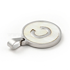 Acier inoxydable 304 avec pendentifs en coquillage blanc&nbsp;STAS-G268-01C-P