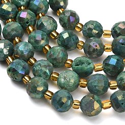 Galvanisierte natürliche Druzy Geode Kristallperlen Stränge&nbsp;G-F833-P01-10mm-03