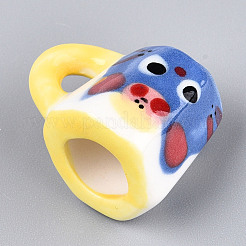 Декоративная кружка из фарфора ручной работы&nbsp;PORC-T133-20B