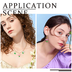 30шт 5 цвета прозрачные акриловые подвески&nbsp;PALLOY-TA00303