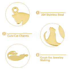 32 шт. подвески из нержавеющей стали 304 двух цветов&nbsp;STAS-DC0014-01