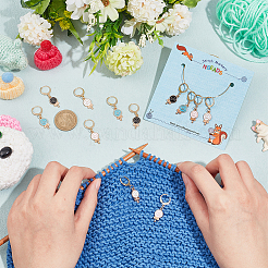 Маркеры петель с замком «леденец» из легированной эмали HJEW-AB00124