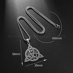 Wikinger-Triskele-Knoten 201 Edelstahl-Anhängerketten für Männer&nbsp;FS-WG7E48C-02