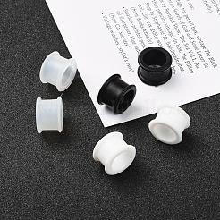 6 pièces 3 couleurs poulie silicone oreille jauges chair tunnels bouchons&nbsp;FIND-YW0001-18E