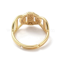 Регулируемые кольца из латуни с фианитом RJEW-M170-19G