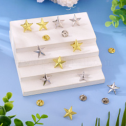 12 шт. брошь в виде звезды из цинкового сплава 2 цветов FIND-TA0008-16