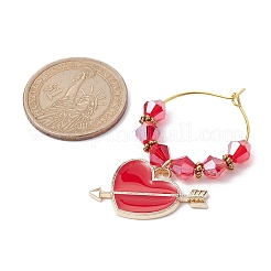 Подвески из сплава с эмалью на День святого Валентина AJEW-JO00223