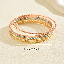 Набор браслетов из латуни с круговой текстурой для женщин&nbsp;SD4492