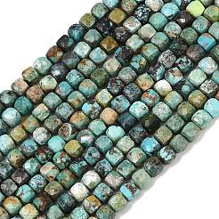 Хубэй природных бирюзовый бисер нитей&nbsp;G-B175-C03-6x6mm