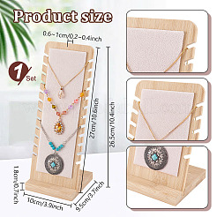 Бамбук дерево коллекция ювелирных изделий ожерелье стенд ODIS-WH0005-06
