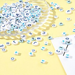 200 шт. Непрозрачные акриловые бусины MACR-FS0001-90