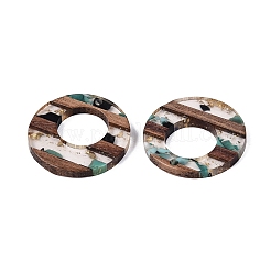 10 pièces 5 styles pendentifs en résine transparente et bois de noyer&nbsp;RESI-N053-08
