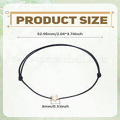 1шт регулируемые браслеты из вощеного шнура&nbsp;BJEW-LP0002-41A