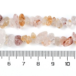 Натуральный красный гематоидный кварц / нити из железистого кварца G-G905-19