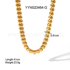 Комплект из ожерелий и браслетов с прямоугольными звеньями из нержавеющей стали 304 PW1815-1