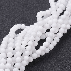 Fili di perline giada bianco naturale&nbsp;X-GSR4mmC067