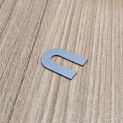 201ステンレス鋼U字型シム  ペンチアクセサリー  ステンレス鋼色  25x18x1mm&nbsp;STAS-WH0043-34P