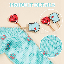 6 шт. 6 стиля медицинская тематика силиконовые бусины протекторы для спиц/стопоры для спиц DIY-NB0010-41