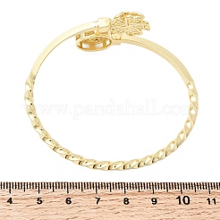 Браслеты-манжеты из латуни с микропаве из прозрачных кубических цирконий для женщин&nbsp;BJEW-F526-09G