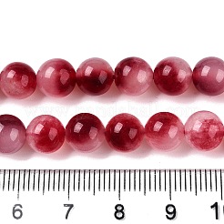 Окрашенные природные белый нефрит бисер пряди&nbsp;G-T138-8mm-210-16