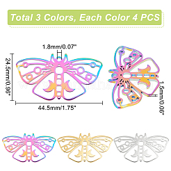 12 шт. подвески из нержавеющей стали 304 двух цветов&nbsp;STAS-UN0038-88