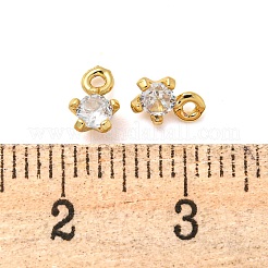 Покрытие стойки латунь микропаве прозрачные кубические циркониевые подвески KK-Z045-11A-G