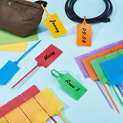 216 Stück 6 Farben rechteckiger PP-Gepäckanhänger&nbsp;DIY-WA0001-12