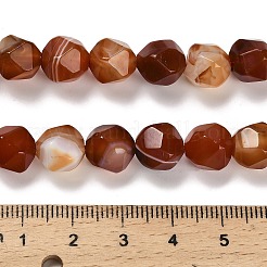 Окрашенные натуральные полосатые агатовые бусы&nbsp;G-G203-08C