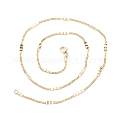 Латунные бордюрные цепочки с волнистым ожерельем для женщин&nbsp;NJEW-P265-40G