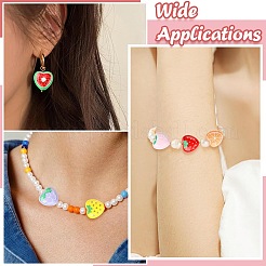 30 шт. 6 стиля непрозрачные акриловые бусины с принтом в виде сердца&nbsp;FIND-CJ0004-62